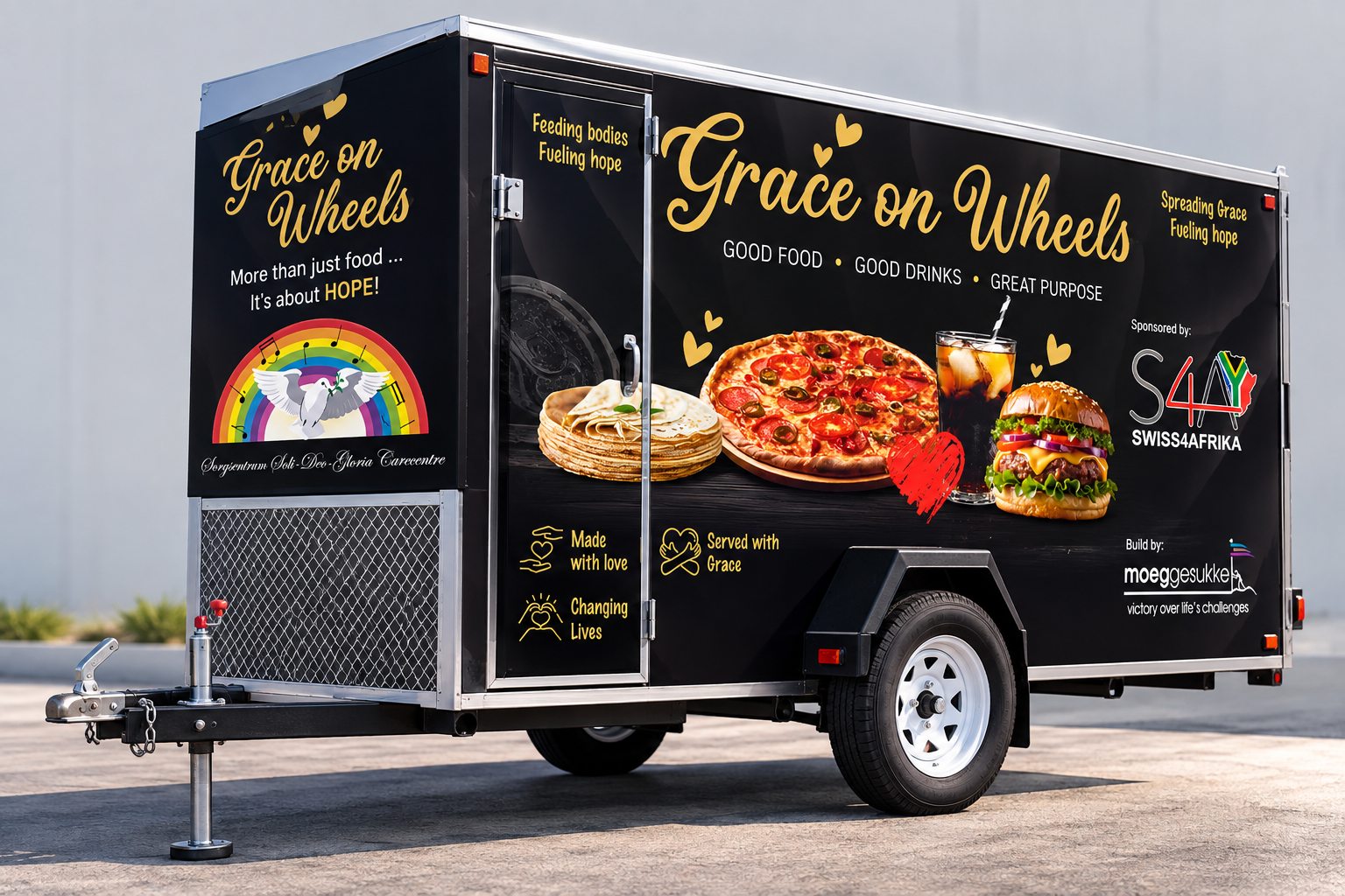 Grace on Wheels trailer branding