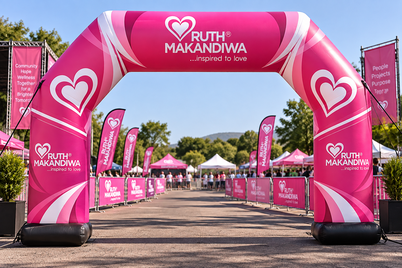 Ruth Makandiwa inflatable arch